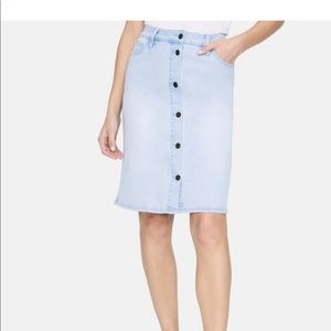 Sanctuary button up denim skirt.